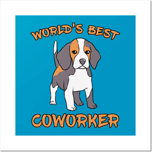 Beagle World's Best Coworker WFH Posters and Art